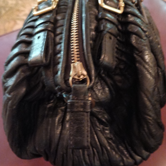 Coach Black Satchel with Gold Hardware and Textured Leather - Picture 2 of 10